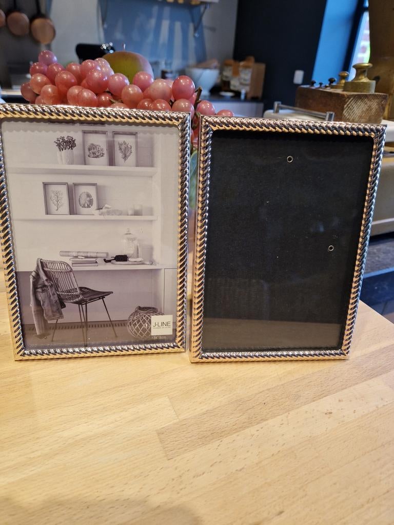 2 zilveren J-LINE-frames, Huis en Inrichting, Ophalen of Verzenden