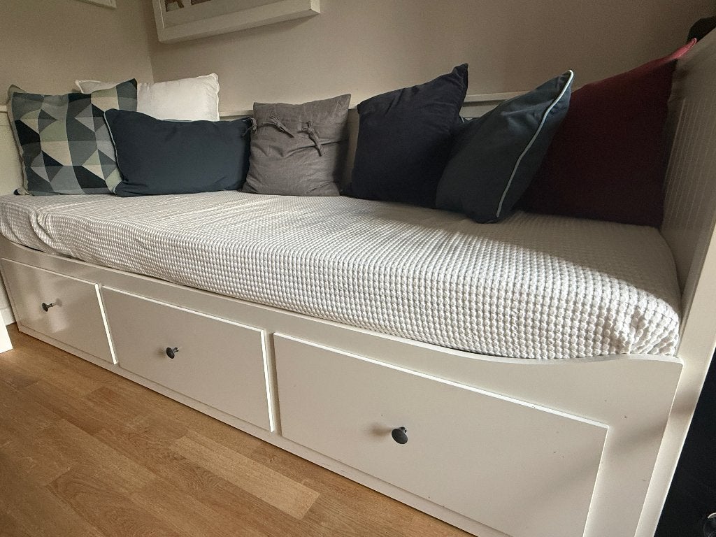 Lit banquette, Ophalen, Gebruikt, Eenpersoons, Wit