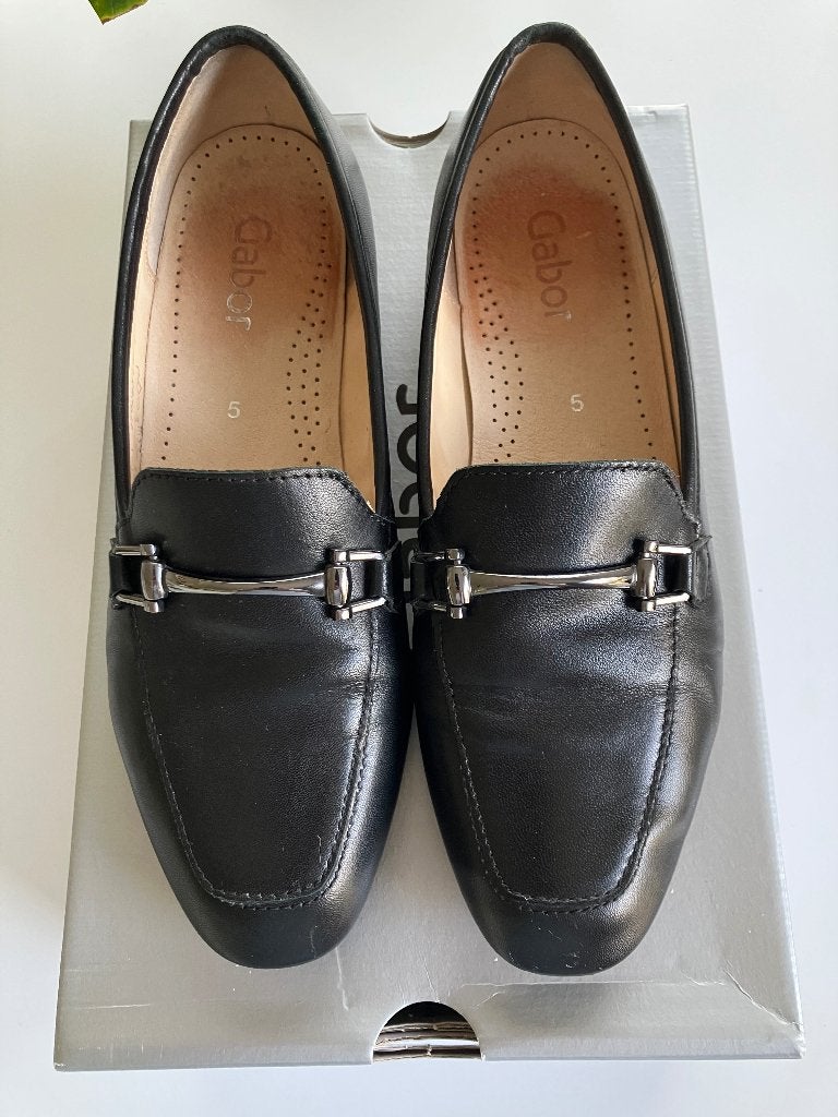 Loafers/moccasin Gabor zwart - 38, Gabor, Ophalen of Verzenden, Gedragen, Instappers