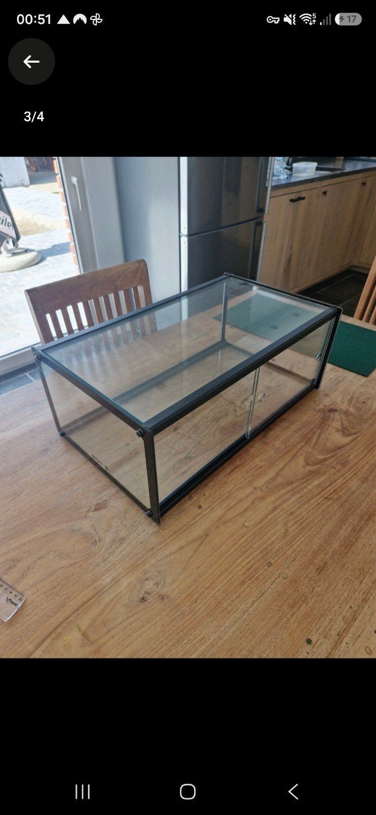 glazen etalage vitrine, Ophalen