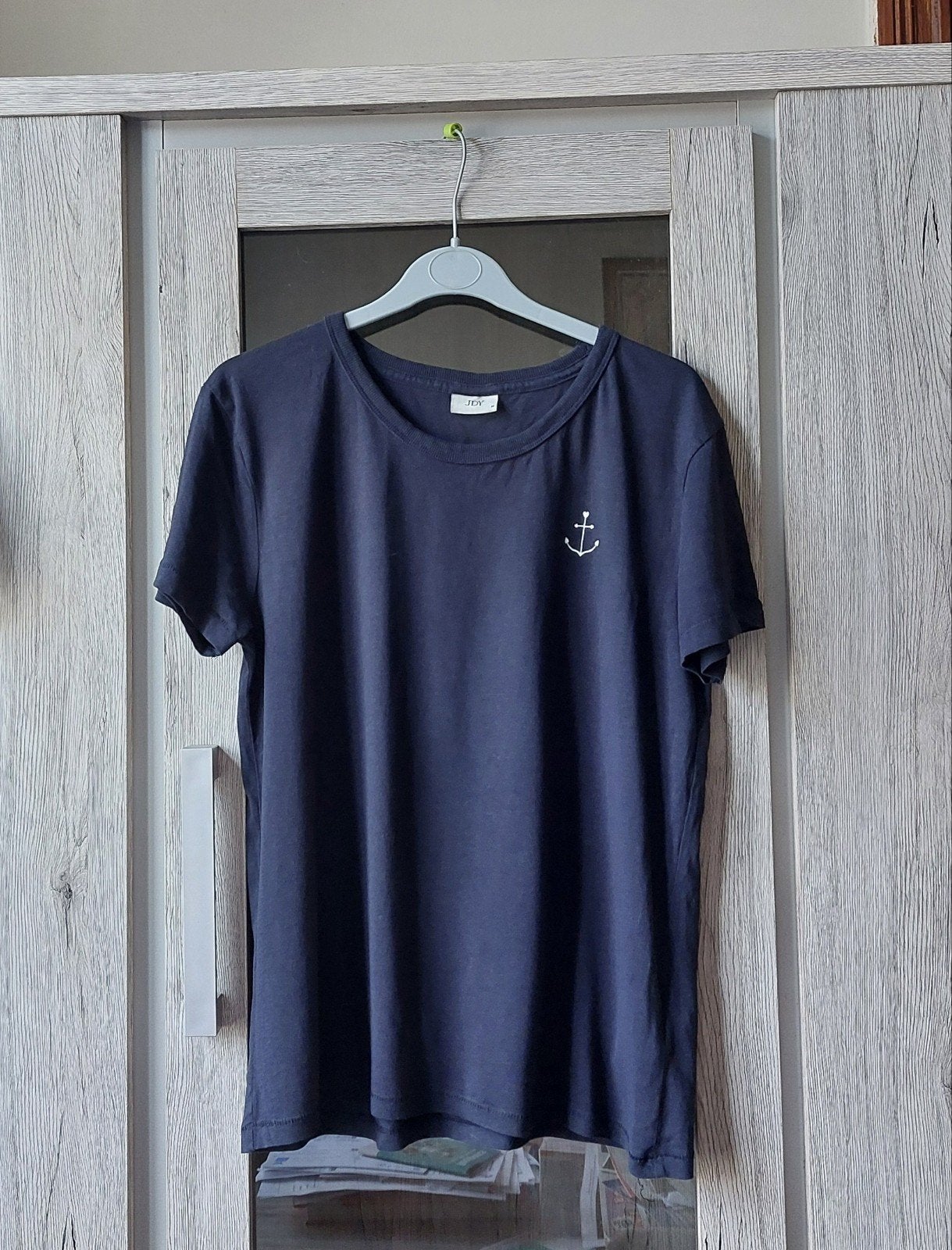 T-shirt bleu marine JDY taille M, Maat 38/40 (M), Blauw, Zo goed als nieuw, Korte mouw
