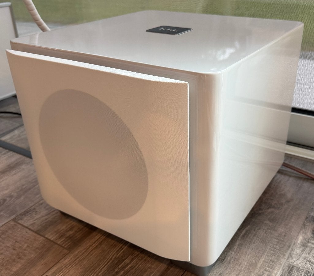 REL T9/x Wit Subwoofer te Koop, Audio, Tv en Foto, Subwoofer, Zo goed als nieuw, Geschikt voor surround/home cinema, Ophalen