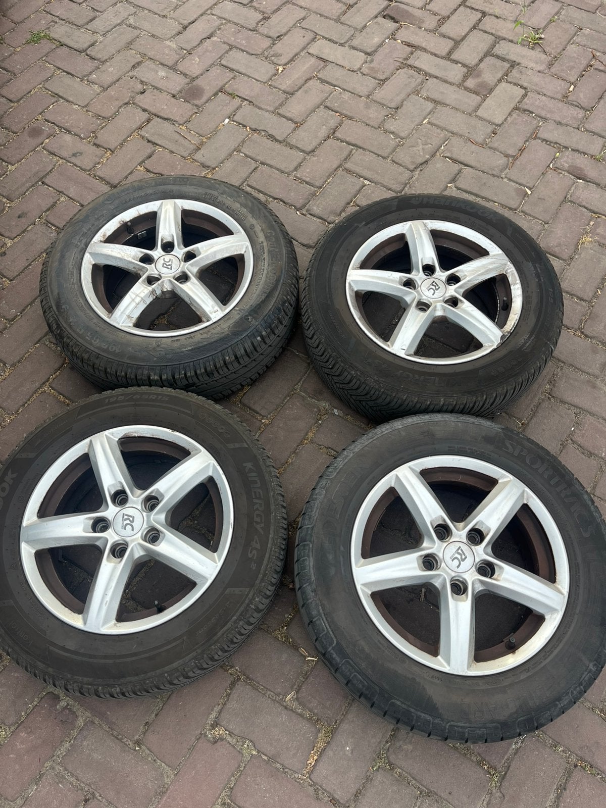 RC design r15/195/65 velgen +banden, Auto-onderdelen, Banden en Velgen, Ophalen, Band(en)