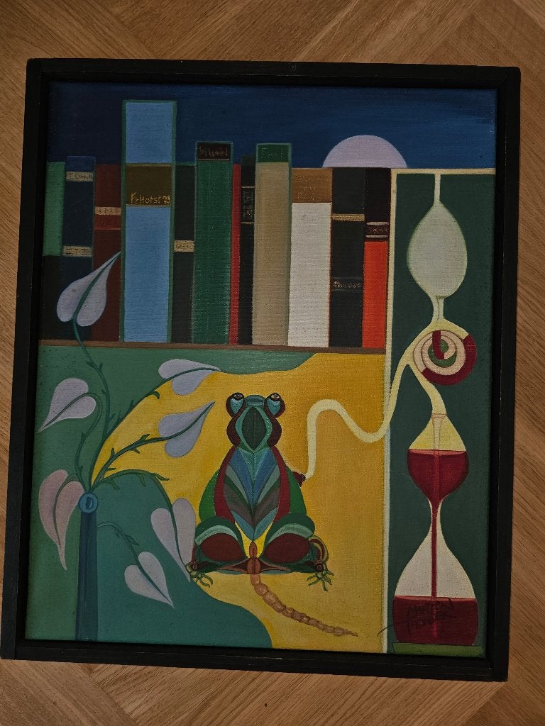 Marten Toonder  Olie werk op doek, Ophalen, Gesigneerd, Doek