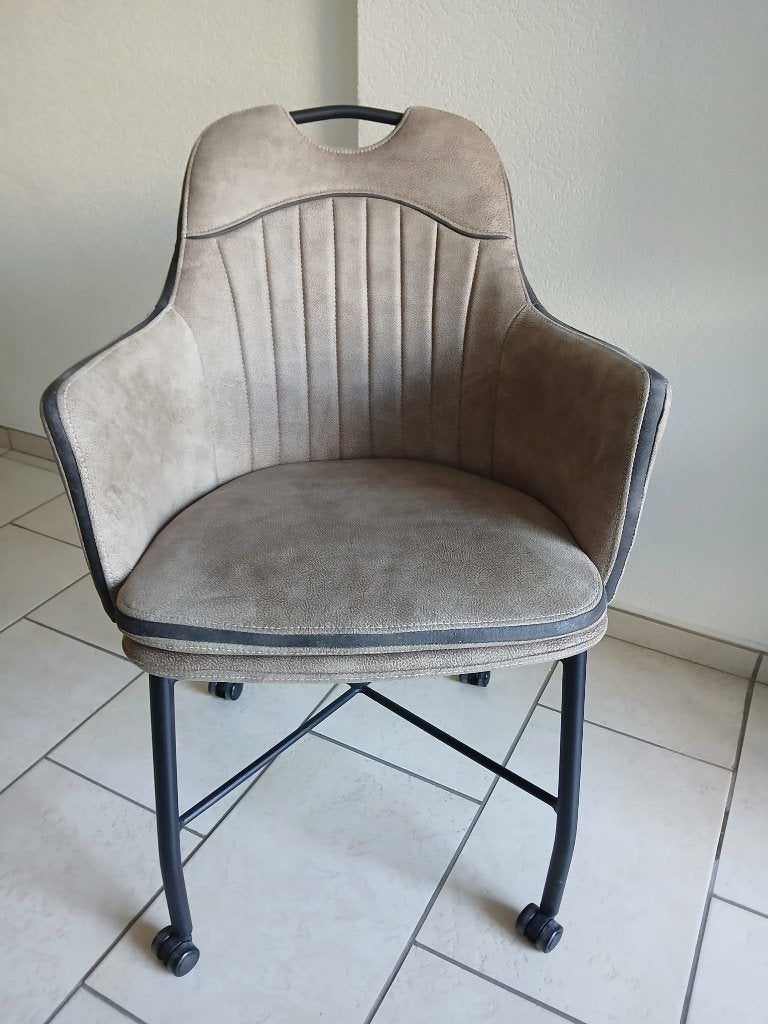 Maxfurn Floria Stoelen Taupe (4x), Modern, landelijk, industrieel, Autres couleurs, Comme neuf, Enlèvement