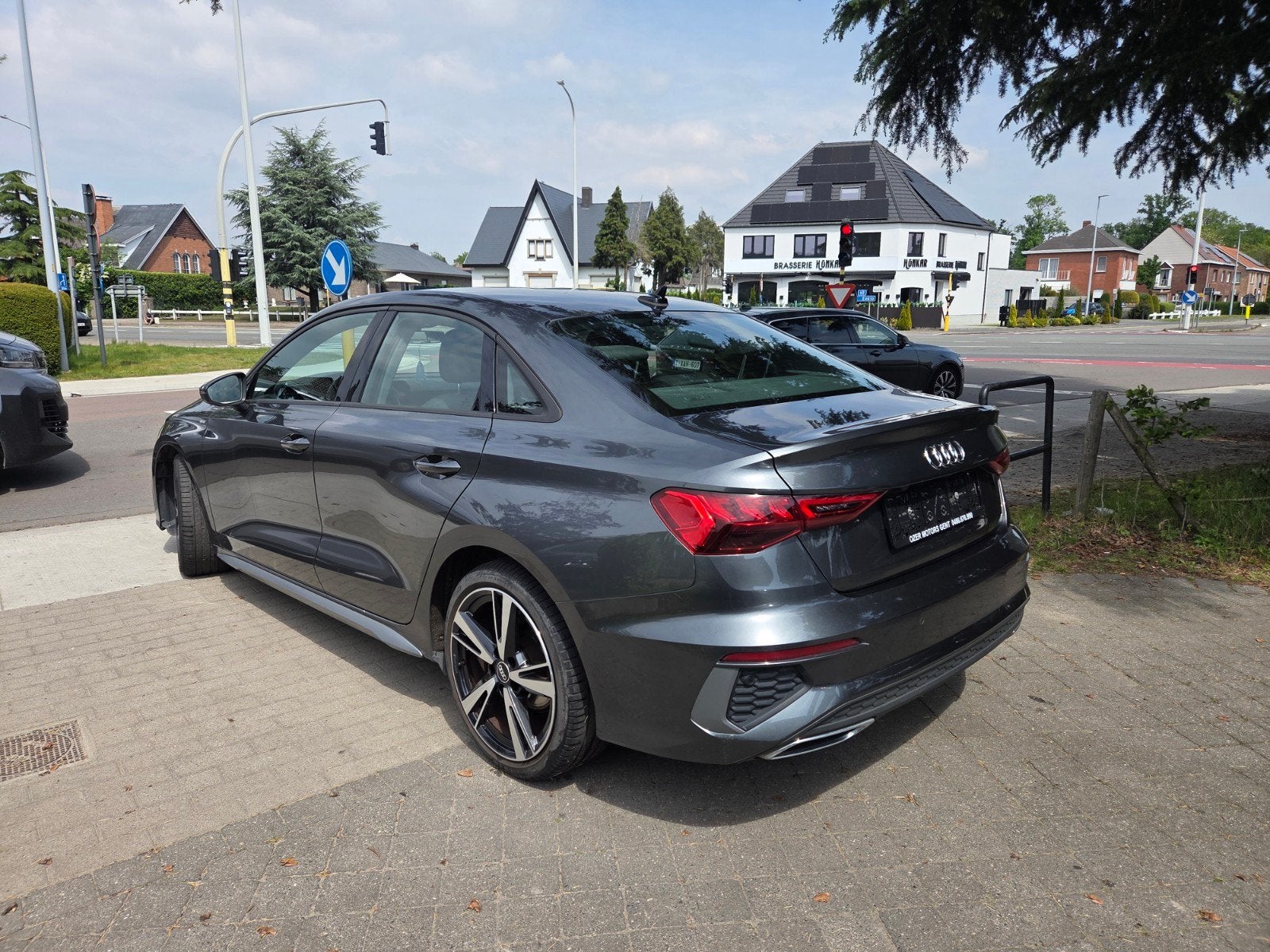 AUDI A3 2.0TDI S-LINE 2021 camera carplay, Auto's, Stof, 4 cilinders, Bi-Xenon koplampen, Zilver of Grijs
