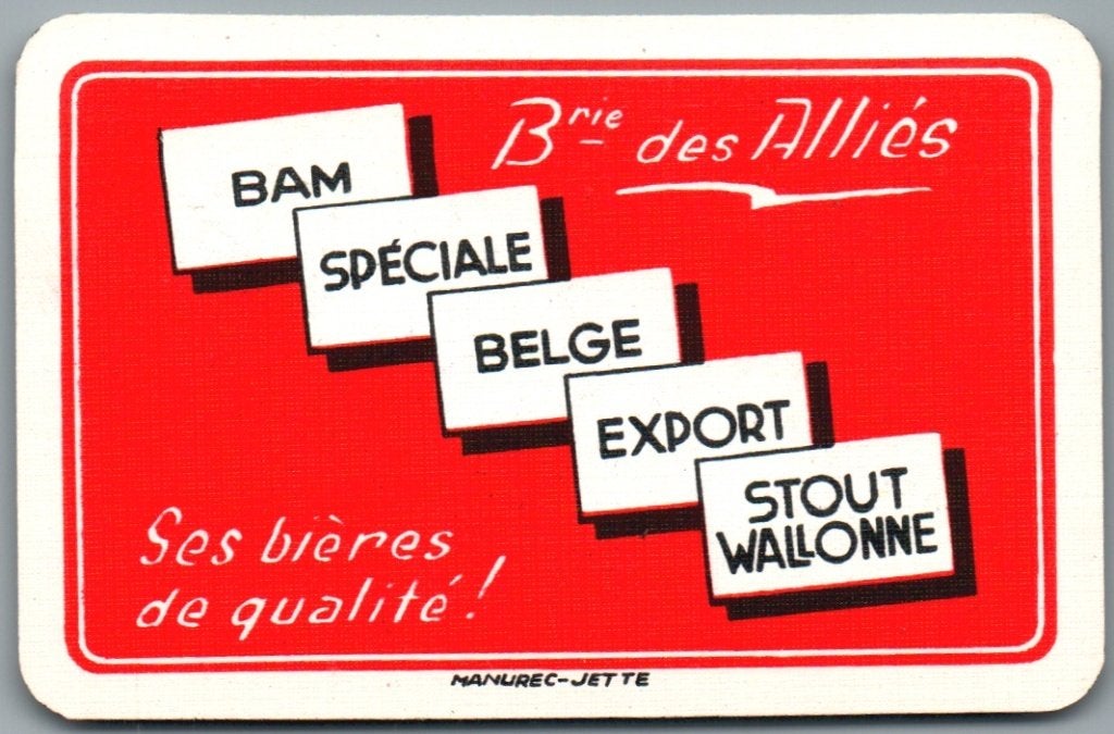 joker - J4381 - Brasserie des Alliès, Verzamelen, Verzenden, Zo goed als nieuw, Speelkaart(en)