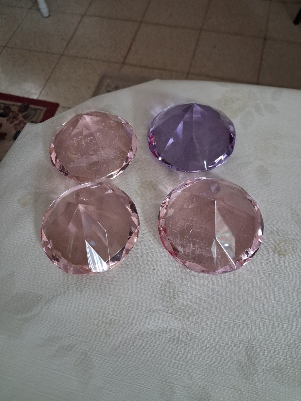 Papierhouders cristal 20eur stuk, Maison & Meubles, Accessoires pour la Maison | Sous-verres & Sous-plats, Enlèvement