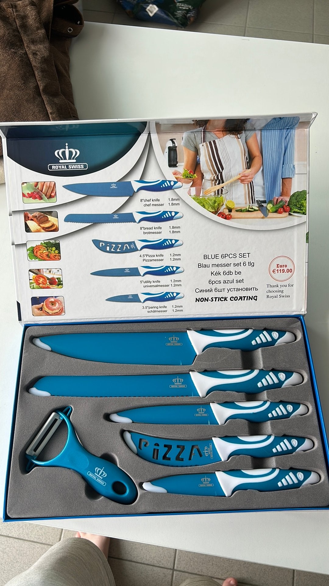 Messenset, Huis en Inrichting, Keuken | Bestek, Ophalen, Zo goed als nieuw, Messenset