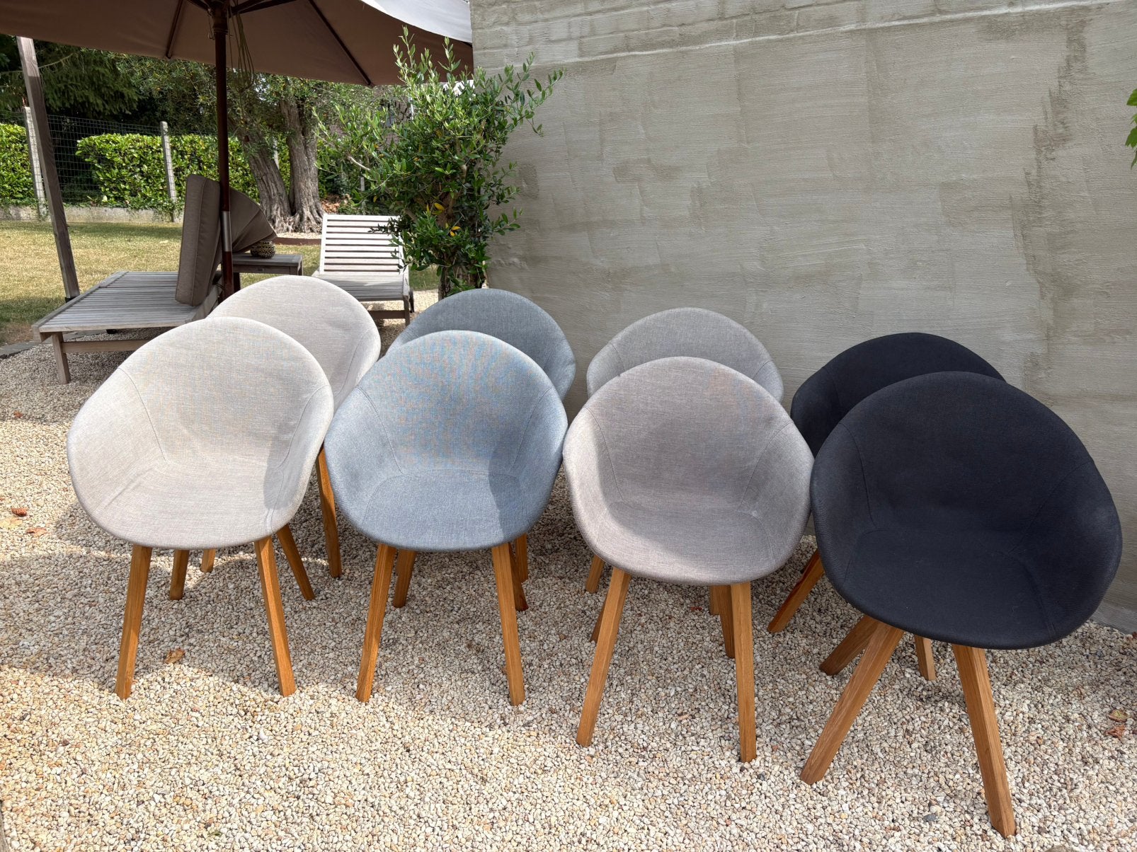Eetkamerstoelen junto, Ophalen, Zo goed als nieuw, Bruin, Stof