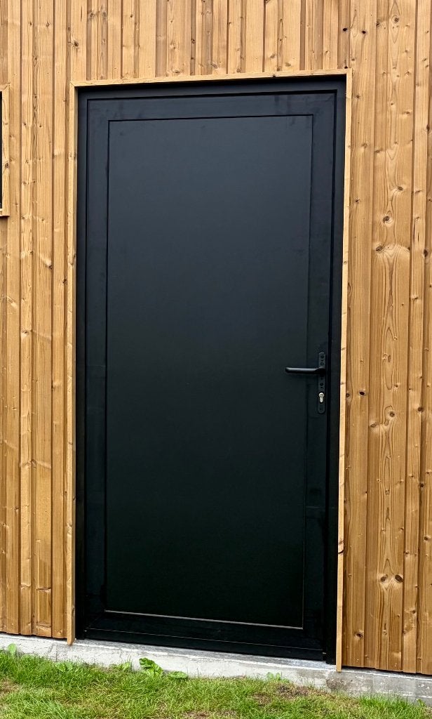 Aluminium Buitendeur zwart, Doe-het-zelf en Bouw, Nieuw, Buitendeur, 200 tot 215 cm, Ophalen