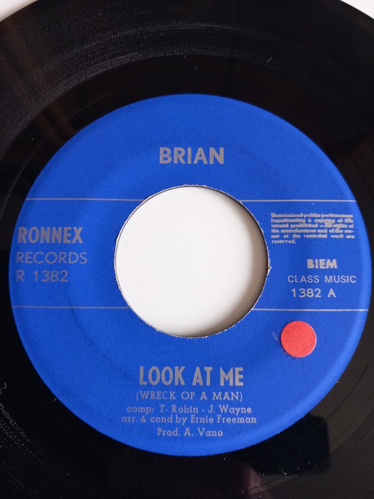 BRIAN . LOOK AT ME.  POPCORN 45 T, Cd's en Dvd's, Vinyl Singles, Ophalen of Verzenden