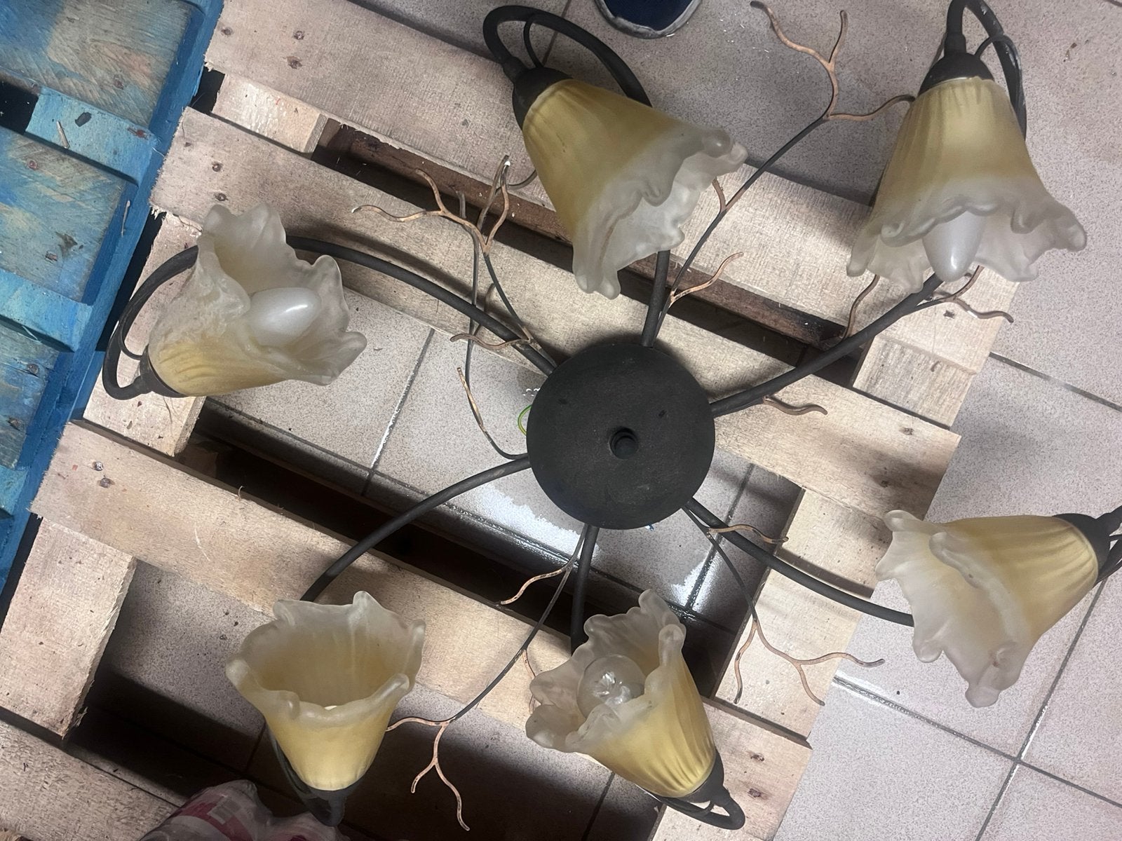 Lamp met glas, Elektronische apparatuur, Ventilatoren, Ophalen of Verzenden, Zo goed als nieuw