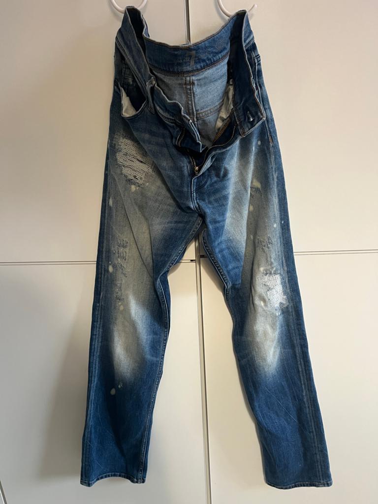 Jeans bleus délavés 7 pour toute l'humanité, Enlèvement, Comme neuf, Bleu
