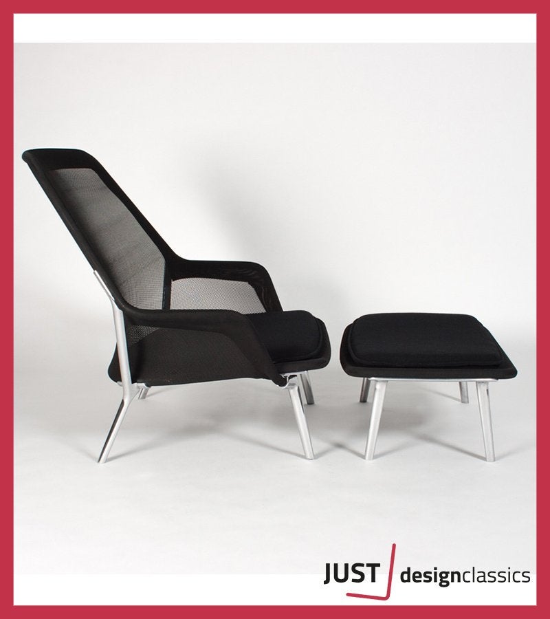 AANBIEDING!!! Vitra Slow Chair & Ottoman Zwart (voorraad:2), Huis en Inrichting, Ophalen, Zo goed als nieuw