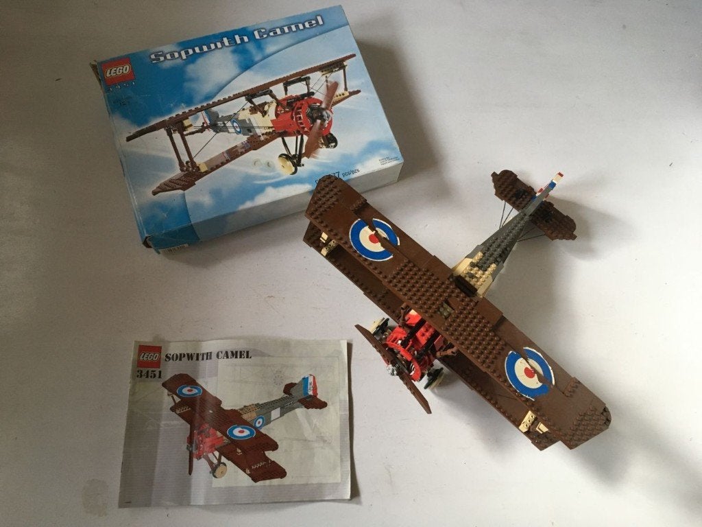 Lego Sculptures - Sopwith Camel - 3451, Inclusief instructies, Gebruikt, Lego, Ophalen of Verzenden