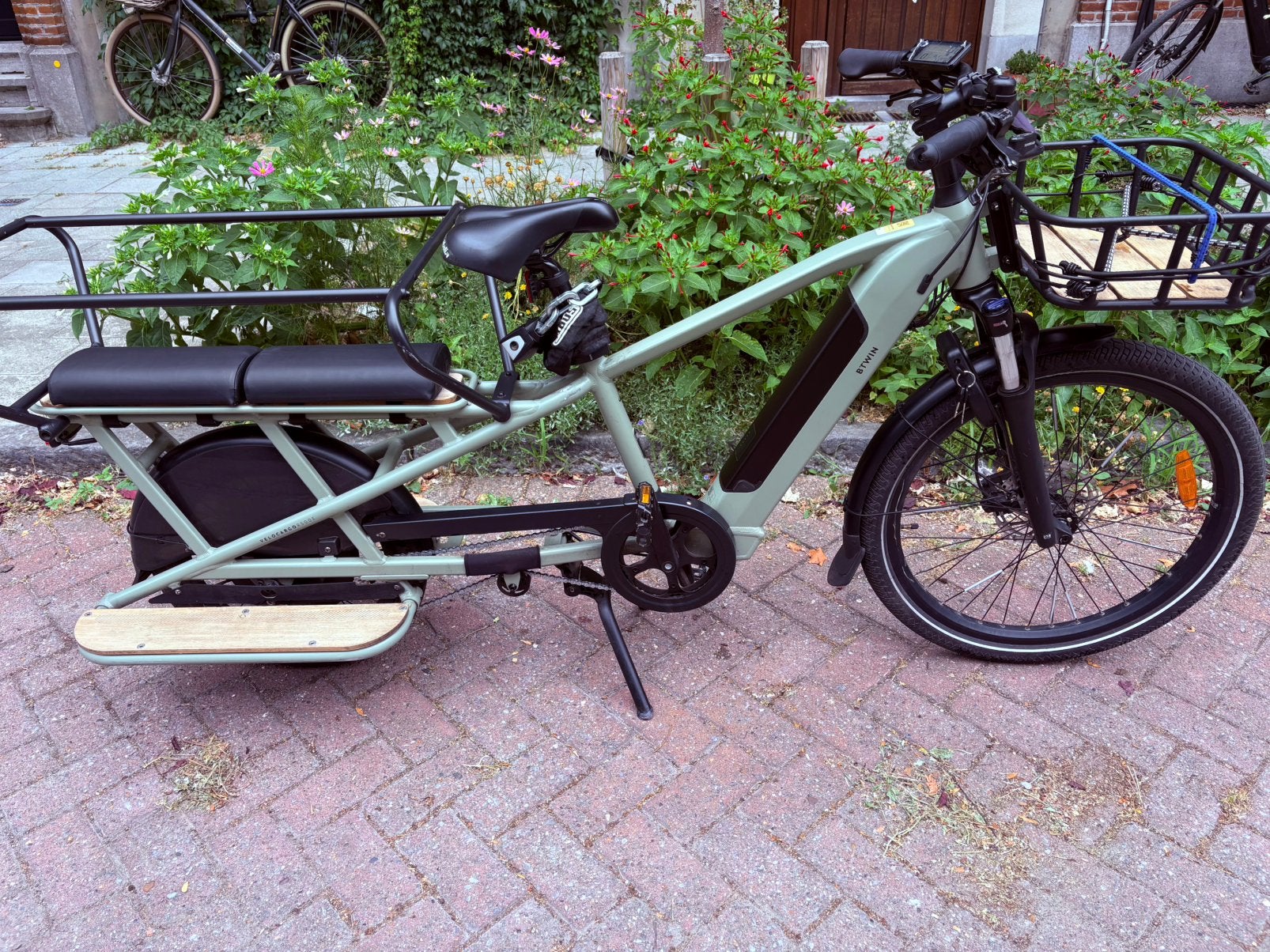 Longtail cargofiets Decathlon, Fietsen en Brommers, Elektrische fietsen, Gebruikt, 50 km per accu of meer, Ophalen