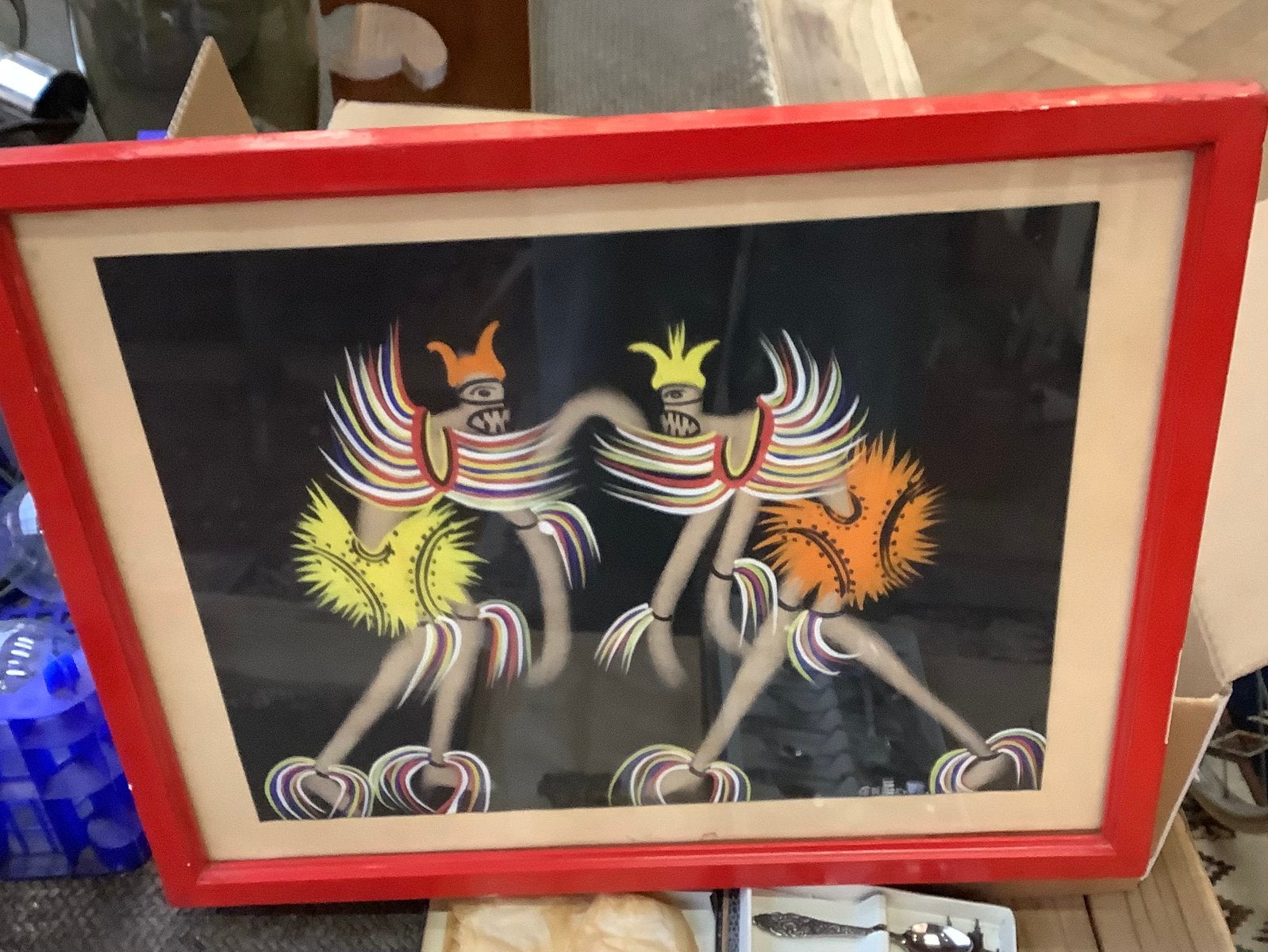 Rwanda schilderijtjes, Antiquités & Art, Enlèvement, Autres matériaux