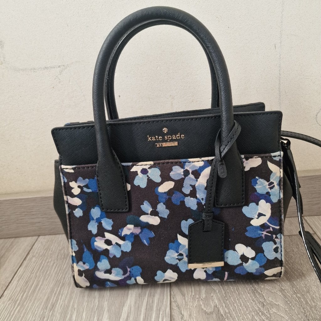 Handtas Kate Spade bloemen blauw, Handtassen en Accessoires, Ophalen of Verzenden, Nieuw, Blauw, Handtas