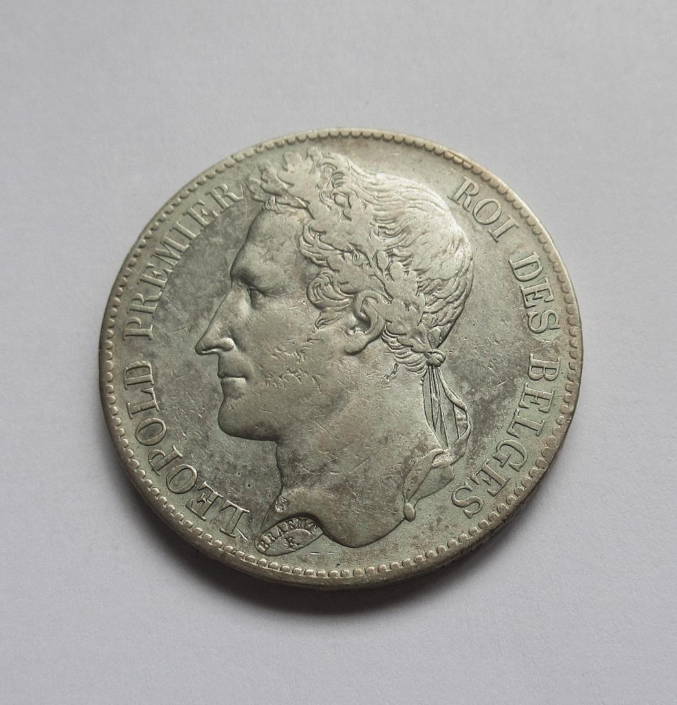 belgie 5 francs 1849, Verzenden, België, Zilver