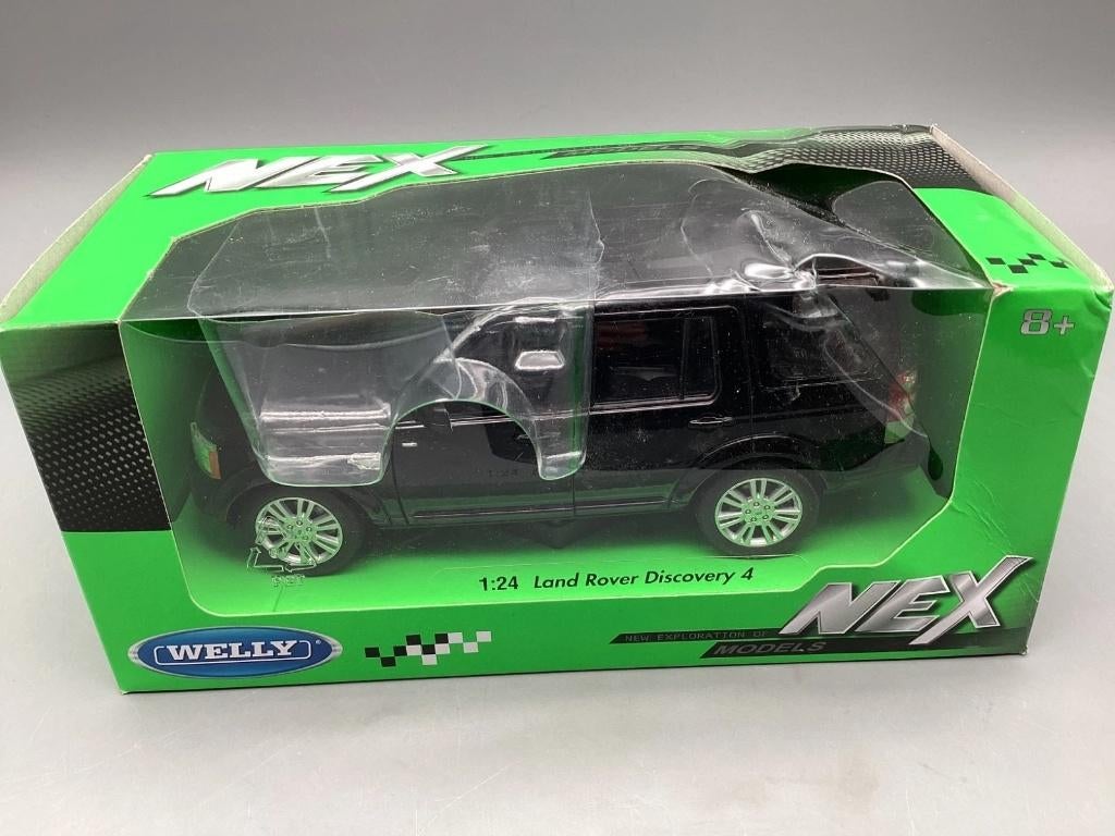 1:24 Welly NEX 24008W Land Rover Discovery 4 zwart (2e keus), Ophalen of Verzenden, Gebruikt, Auto, Welly