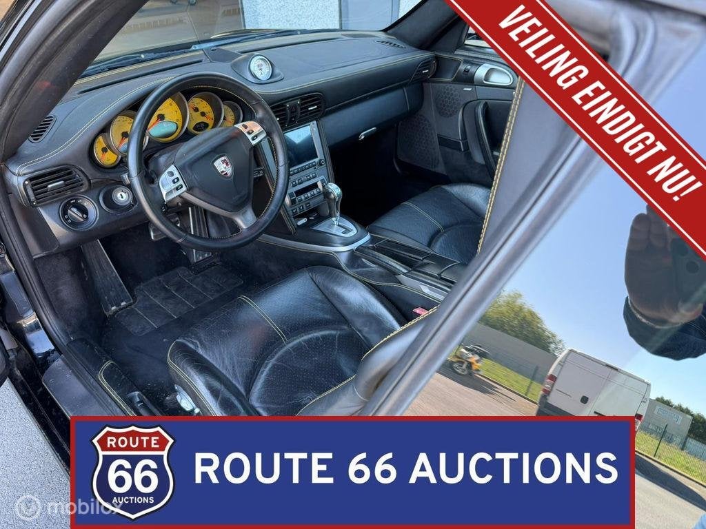 Porsche 911 Turbo | 2007 | Route 66 Auctions, Auto's, Porsche, Gebruikt, Zwart, Bedrijf, Handgeschakeld