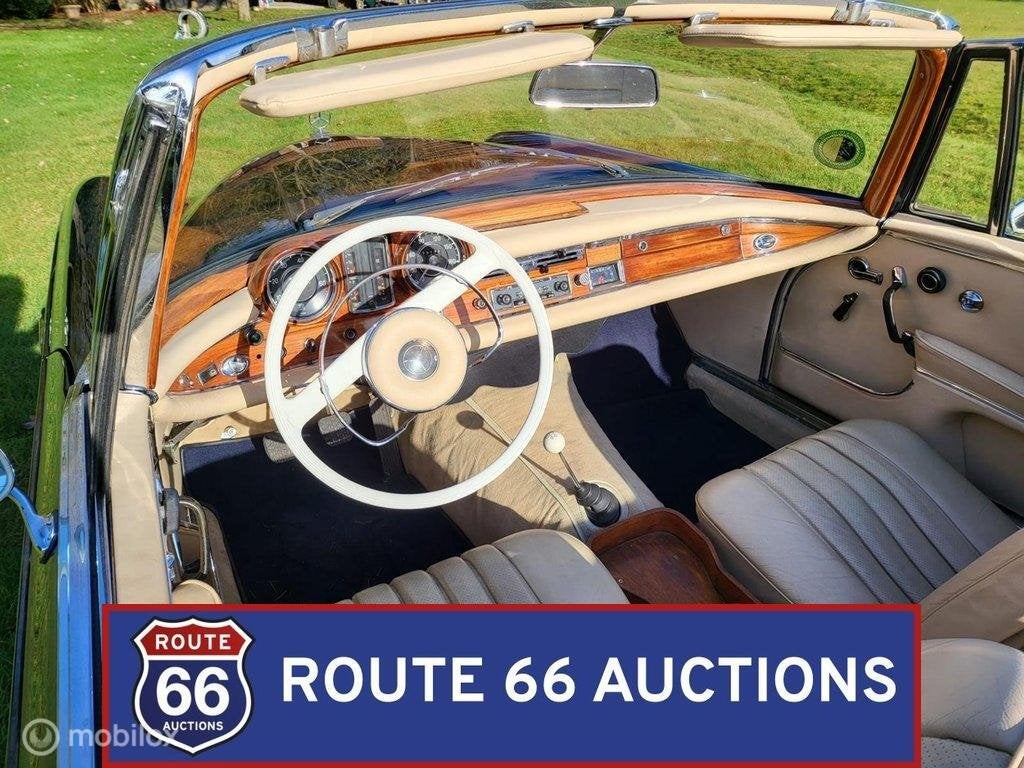 Mercedes-Benz 220SE Cabriolet | 1965 | Route 66 Auctions, Autos, Achat, Entreprise, Boîte manuelle, Autre carrosserie