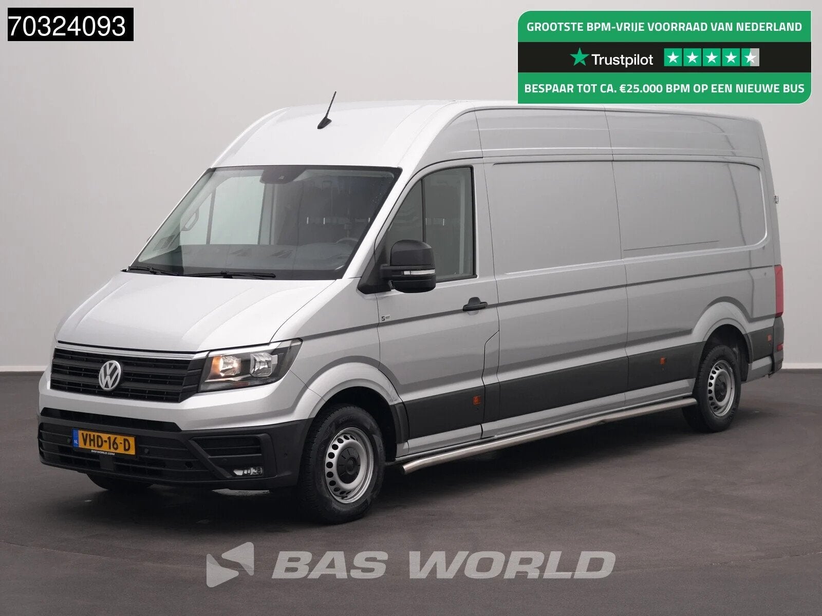 Volkswagen Crafter 140pk Automaat L4H3 Navi Airco Cruise Cam, Auto's, Automaat, Stof, Gebruikt, Euro 6