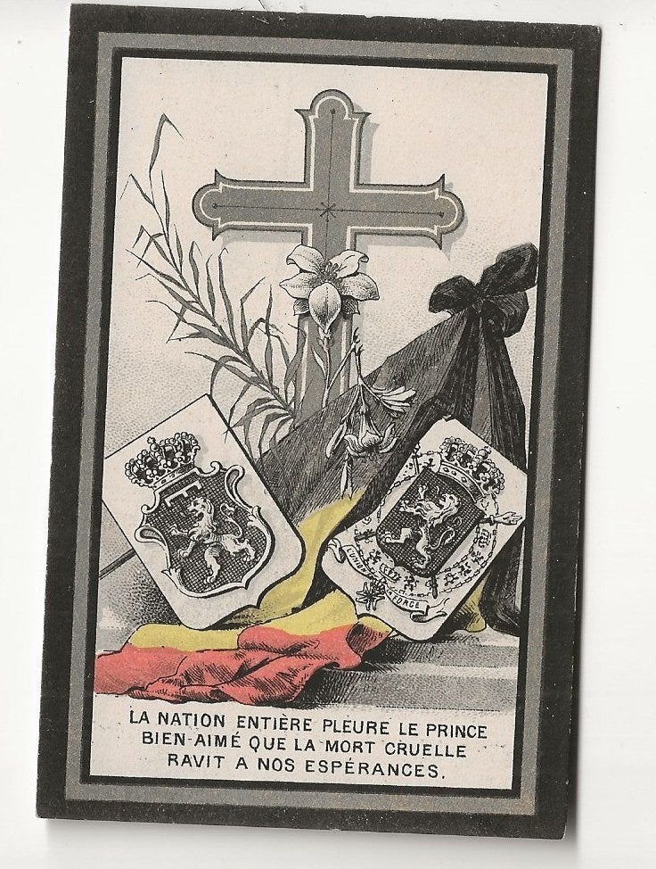 doodsprentje prins boudewijn +1891, Verzamelen, Ophalen of Verzenden