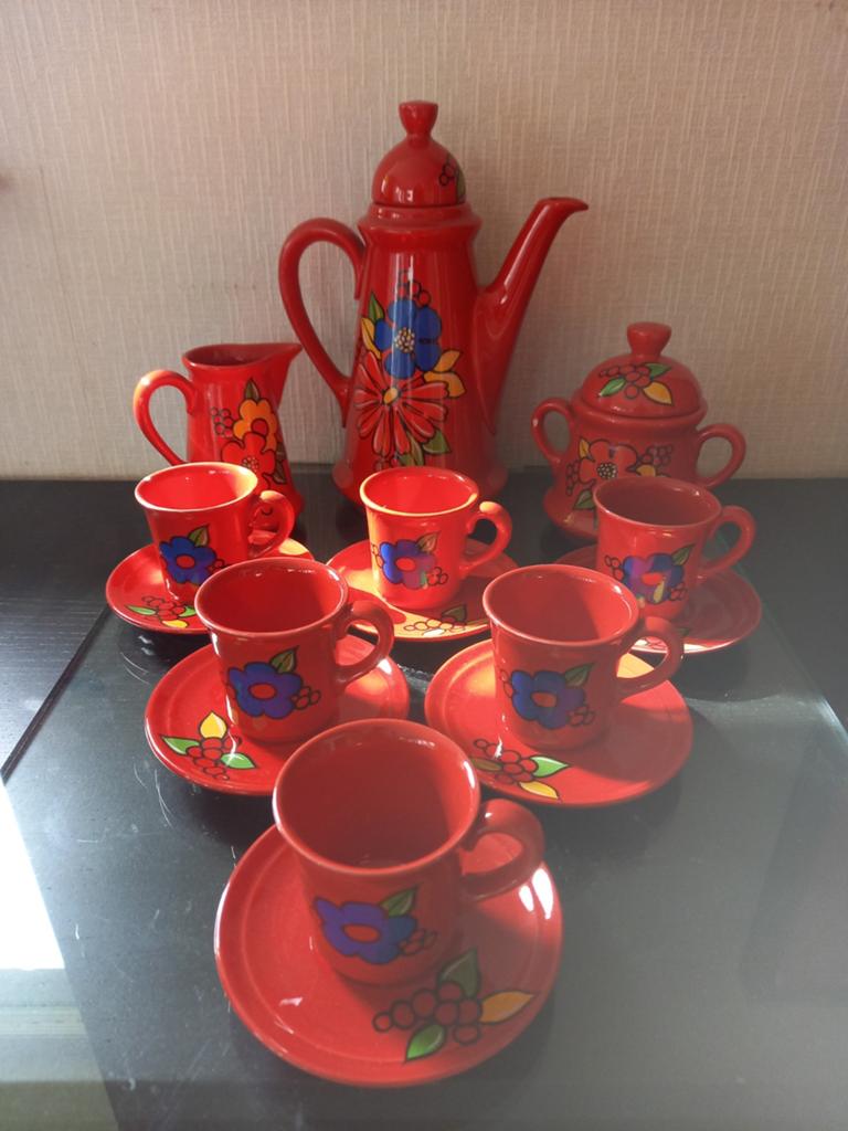 Service à café italien coloré vintage Sicas, Enlèvement ou Envoi