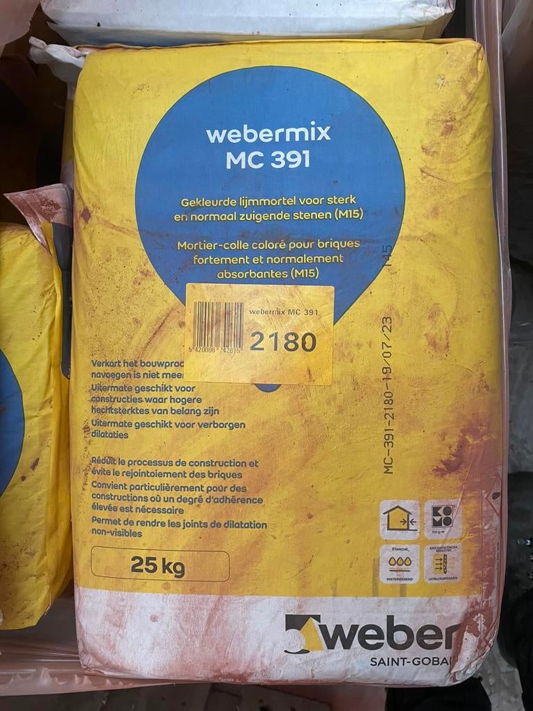 Lijmmortel weber MC 391, Enlèvement, Neuf