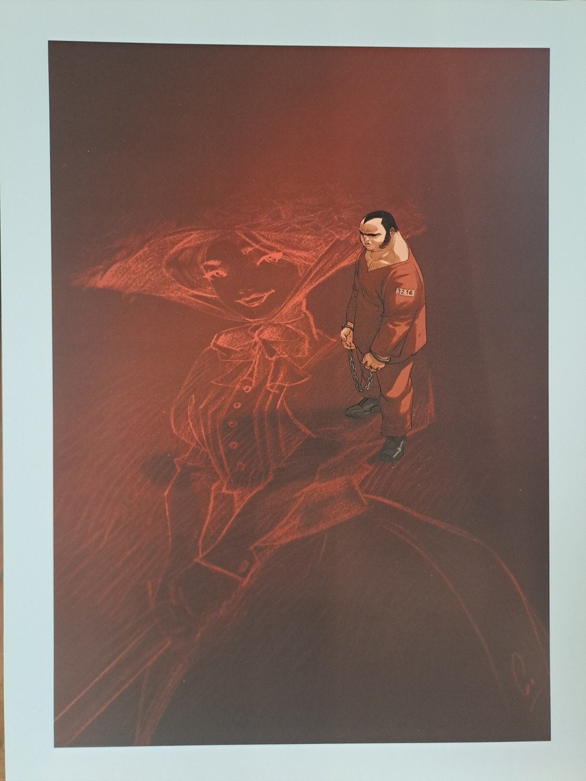 Chéri-Bibi Delcourt prent A4+, Enlèvement ou Envoi, Gravure