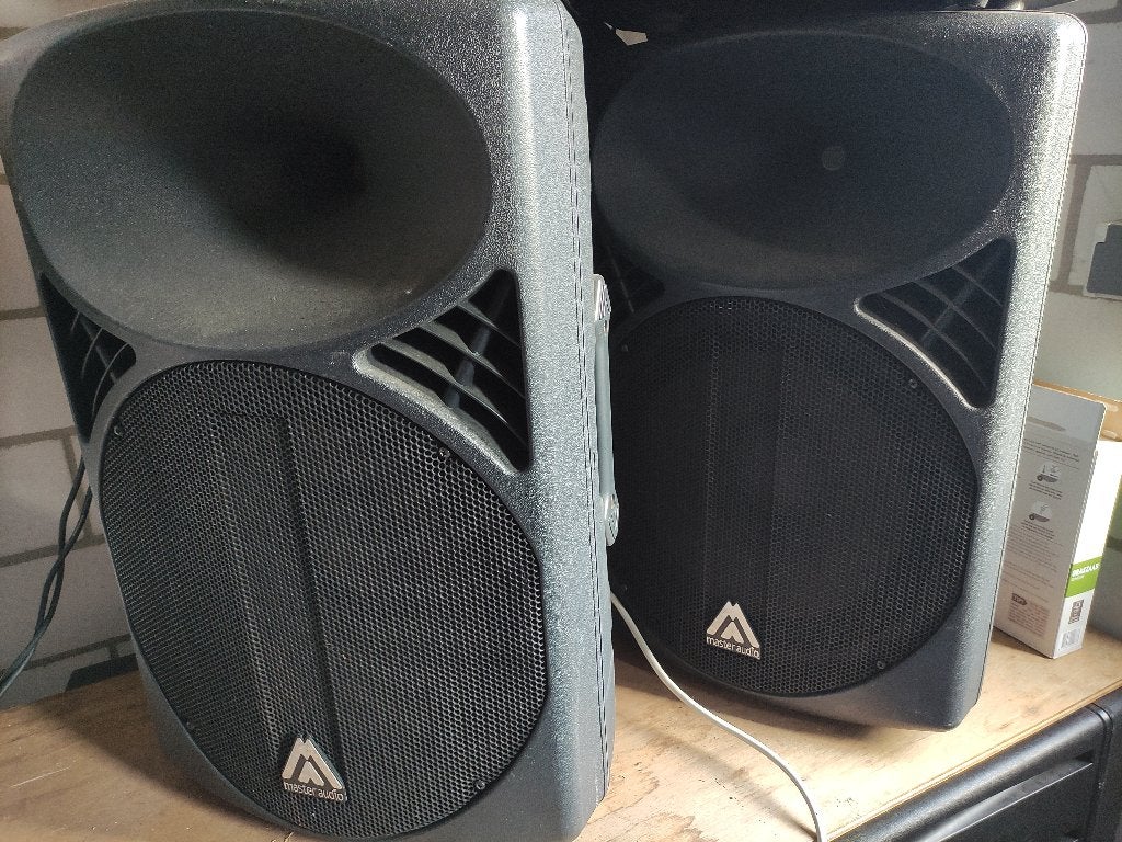 Master audio 15" speakers + American audio VLP1500, Muziek en Instrumenten, Versterkers | Keyboard, Monitor en PA, Gebruikt, P.A.