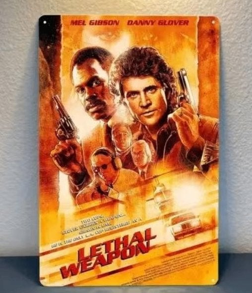 Vintage metalen bordje Lethal Weapon (30x20cm), Enlèvement ou Envoi, Neuf
