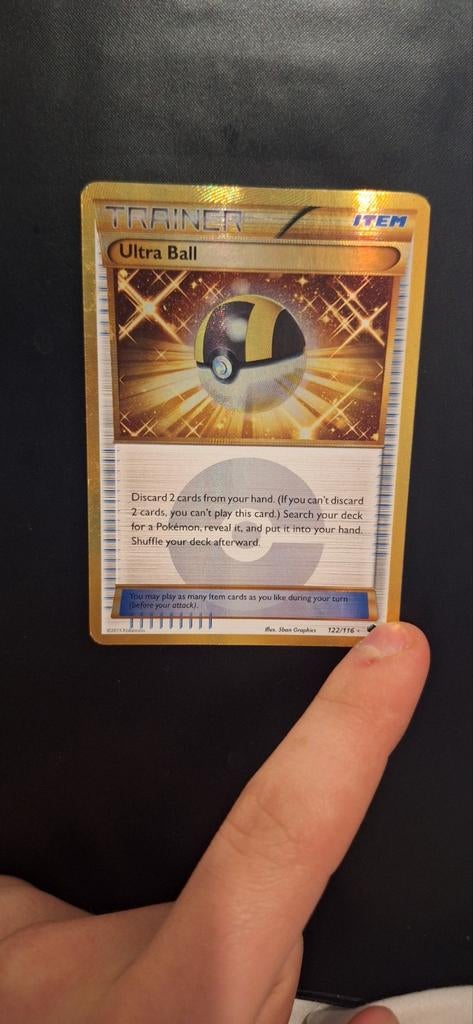 Pokémon TCG Ultra Ball Trainer Item kaart (122/116 – Secret, Enlèvement ou Envoi