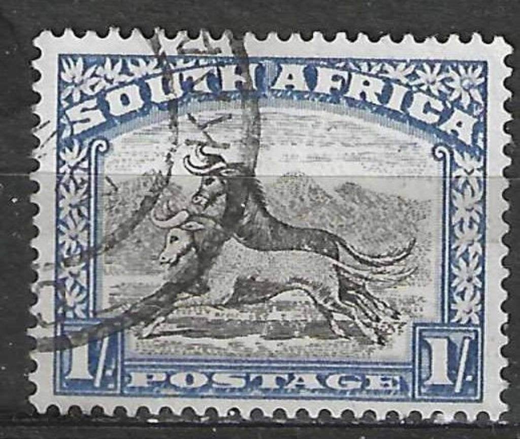 Afrique du Sud 1927/1928 - Yvert 27 - Wildebeest (ST), Timbres & Monnaies, Timbres | Afrique, Envoi, Afrique du Sud, Affranchi