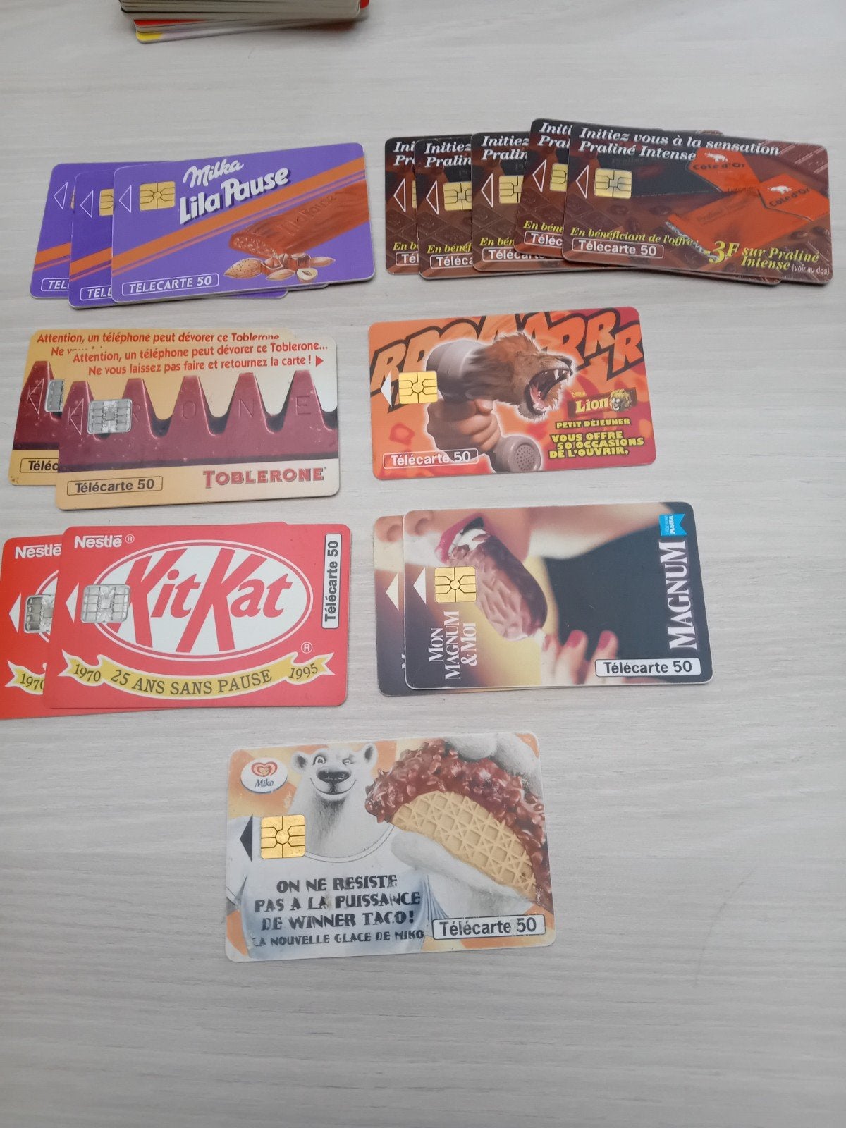 telefoonkaarten thema Chocolade 16 stuks, Verzamelen, Verzenden