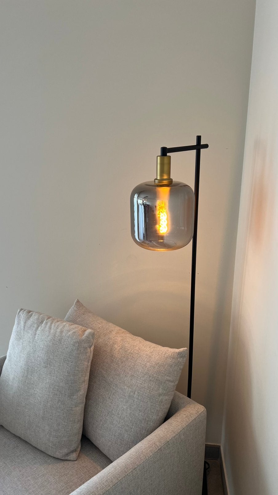 Lucide Joanet Design Staan Lamp zwart/goud, Huis en Inrichting, Lampen | Vloerlampen, Zo goed als nieuw, Ophalen