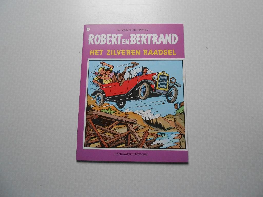 Robert en Bertrand 9 Het zilveren raadsel 1975 1 ste druk., Neuf, Enlèvement ou Envoi, Willy Vandersteen, Une BD