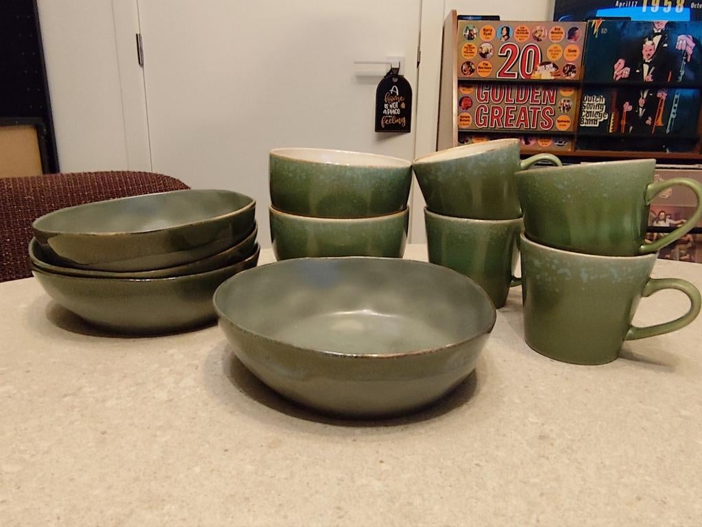 HK Living servies groen 10-delig, Ophalen