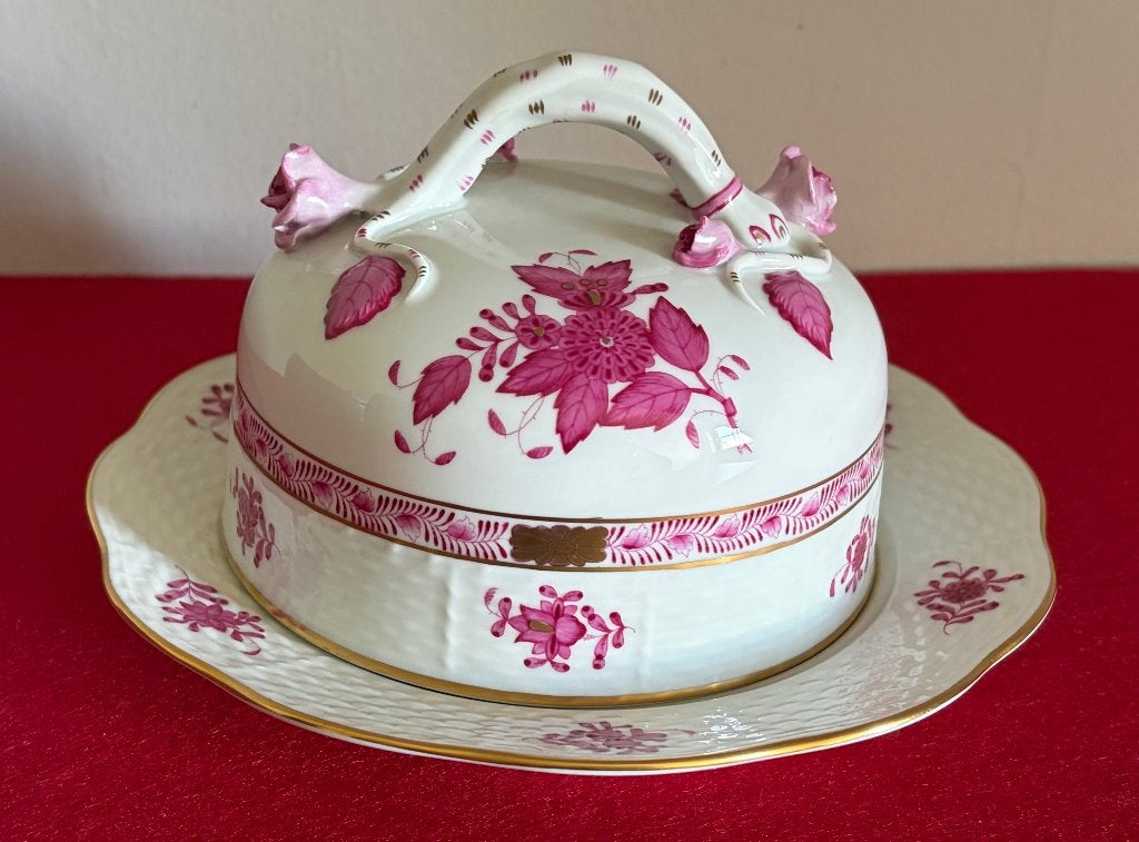 Zeldzame vintage botervloot van Herend porselein, Antiek en Kunst, Antiek | Porselein, Ophalen of Verzenden
