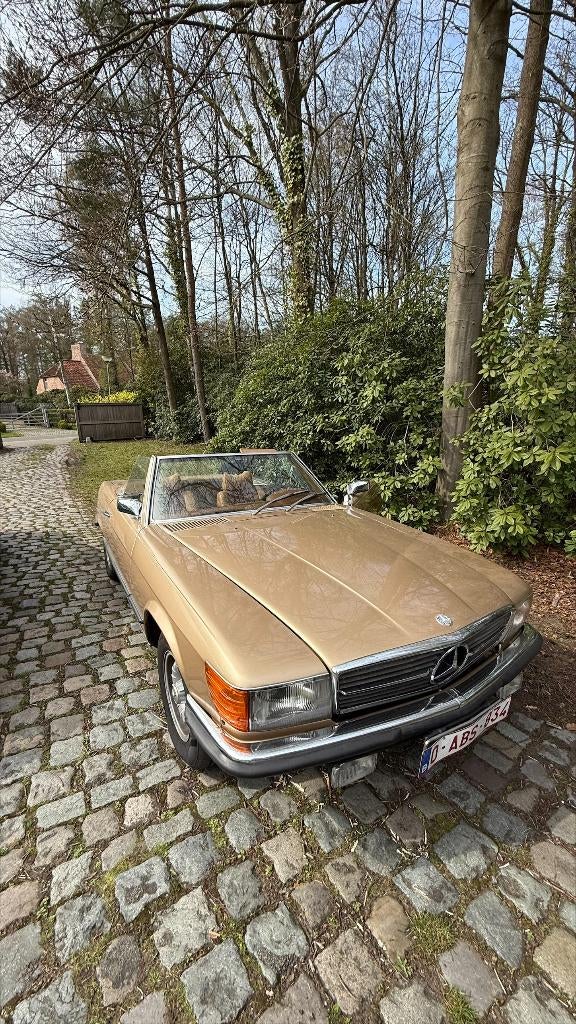 Mercedes SL350 | 1971 | Hard- & Soft-top | Manueel, Open dak, Achterwielaandrijving, Beige, Cabriolet
