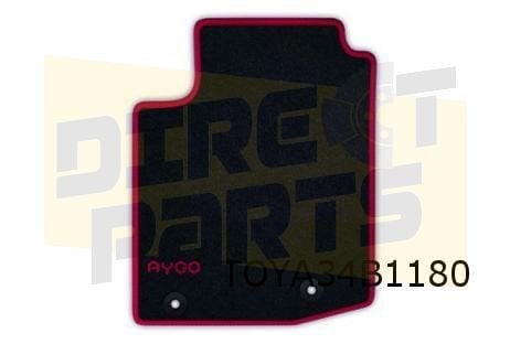Toyota Aygo mattenset (4x) 'velours' (Fire Red) Origineel! P, Autos : Pièces & Accessoires, Neuf, -, -, Toyota