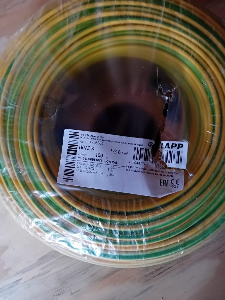 Lapp H07Z-K installatiedraad, Ophalen, Nieuw, Kabel of Snoer