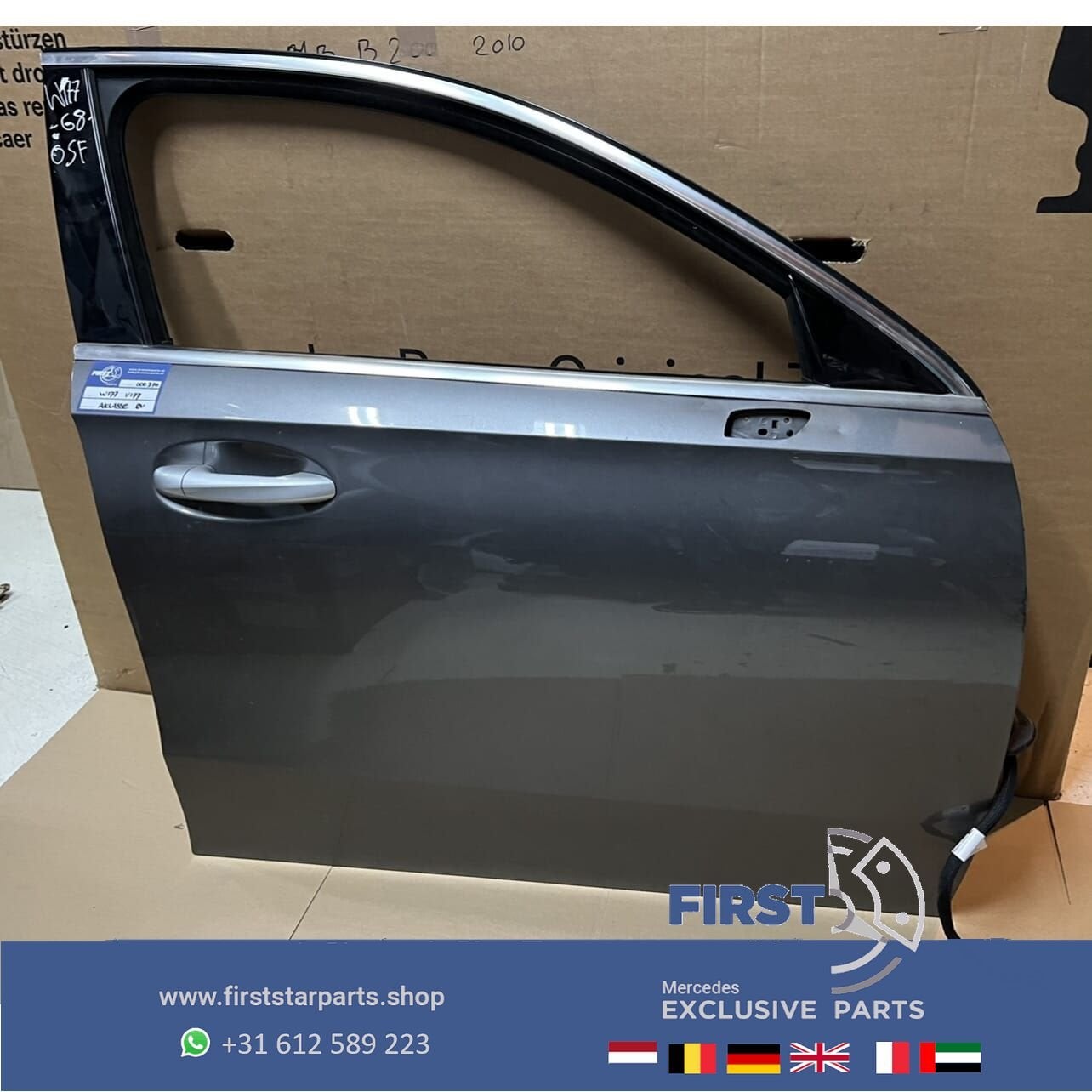 W177 DEUR COMPLEET PORTIER GRIJS RECHTS VOOR Mercedes A Klas, Utilisé, Droite, Porte, -