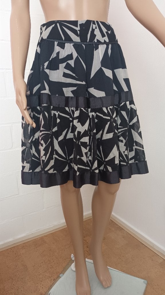 Zwart/wit rok van ZARA maat L., Ophalen, Meerkleurig, Zara, Maat 42/44 (L)