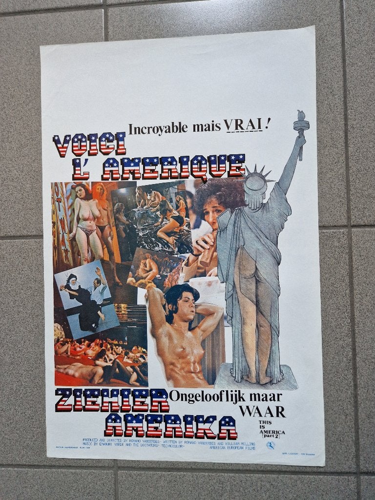 filmaffiche This Is America 1977 filmposter, Rechthoekig Staand, Ophalen of Verzenden, Zo goed als nieuw, A1 t/m A3