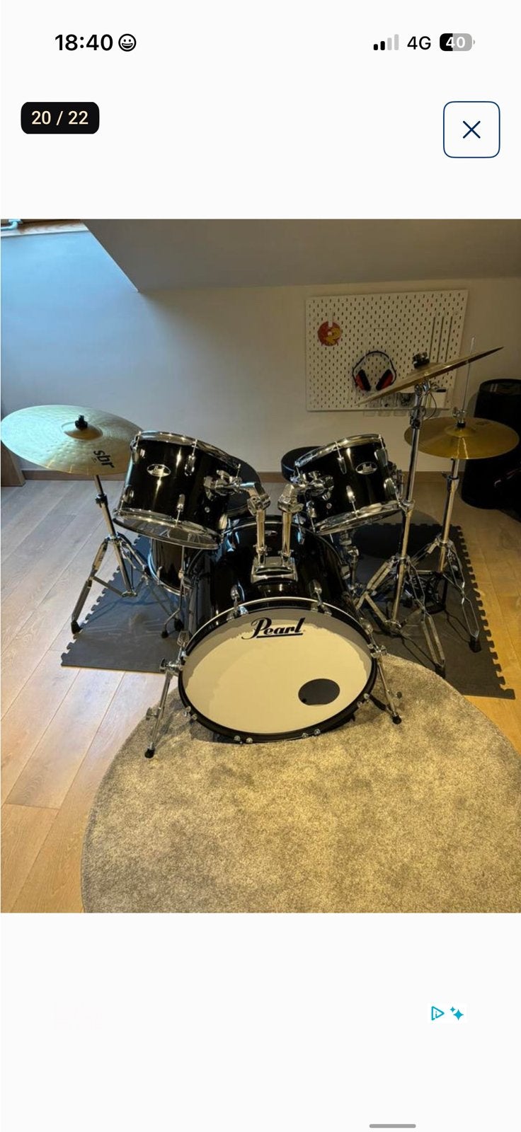 Drumset pearl roadshow, Muziek en Instrumenten, Ophalen, Zo goed als nieuw, Pearl