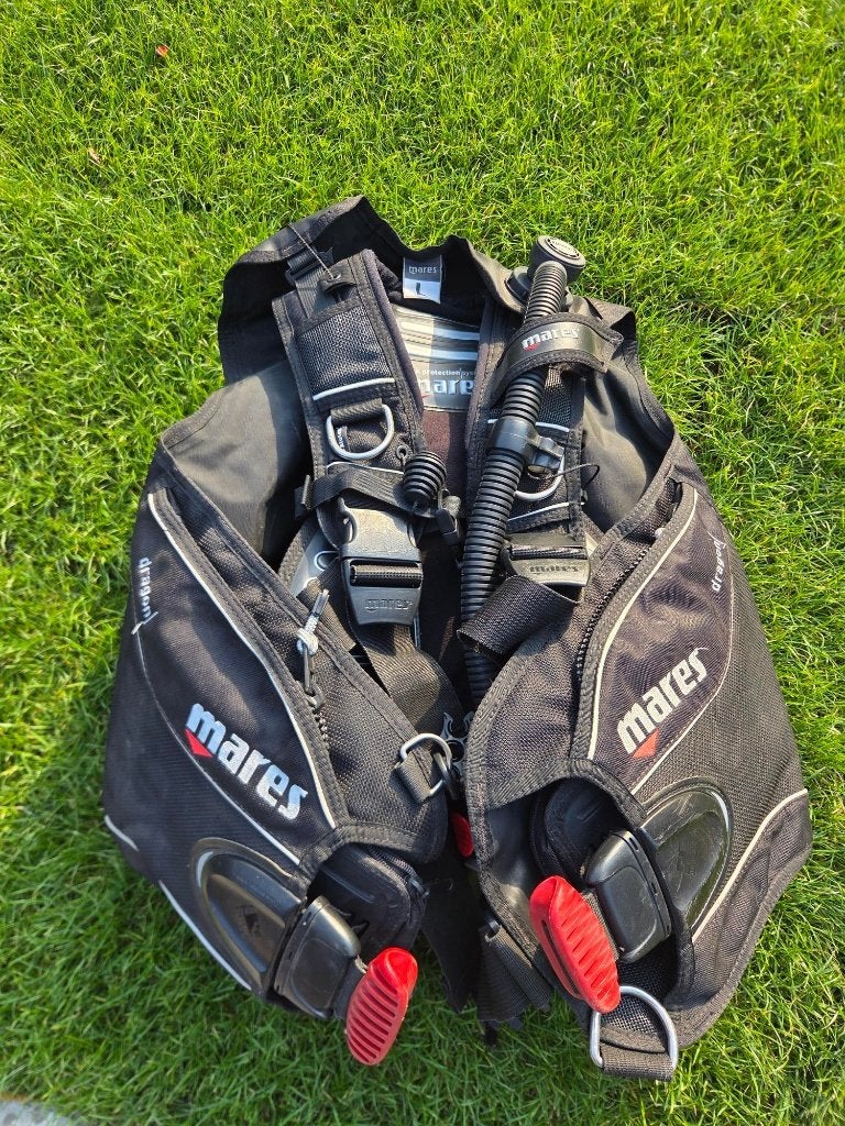 Mares Dragon BCD / trimvest maat L – geïntegreerd lood, Ophalen of Verzenden, Gebruikt, Trimvest of Wing