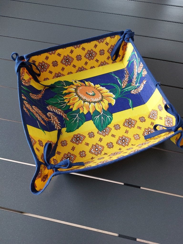 Panier à pain provençal, Maison & Meubles, Enlèvement ou Envoi, Textile, Panier, Carré